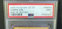 Yugioh Harpie Girl RDS-EN004 1st Ed Rise of Destiny PSA 9 MINT Uncensored Art NS - Image 2