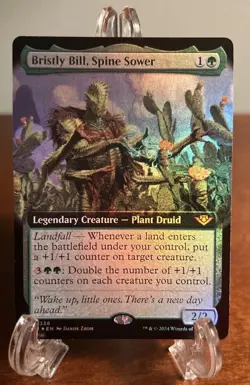 MTG Bristly Bill Spine Sower Borderless Extended Art Foil OTJ Outlaws of Thunder - Image 1
