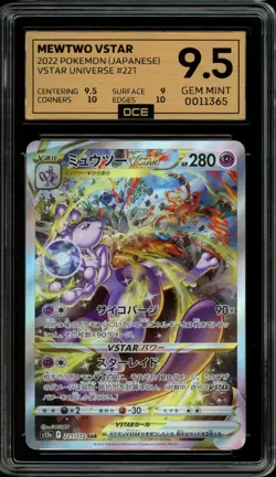 Pokemon Slab: Mewtwo VSTAR - 221/172 - S12a - Graded OCE Gem Mint 9.5 - Image 1