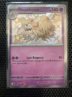 Pokemon TCG Houndstone Baby Shiny 168/091 Paldean Fates NM - Image 1