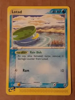 Pokemon Lotad 66/100 Ex Sandstorm NM See Picture - Image 1