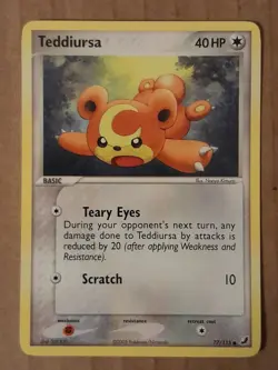 Pokemon Teddiursa 77/115 ex Unseen Forces NM-MT See Pictures - Image 1