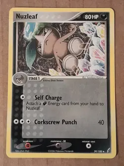 Pokemon Nuzleaf 39/100 Crystal Guardians NM-MT See Pictures - Image 1