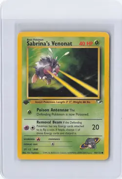 Pokemon TCG Sabrina's Venonat Gym Heroes 96/132 Regular 1st Edition Common - Image 1
