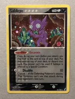 Pokemon TCG Sableye 10/100 Crystal Guardians Holo Rare 2006 - Image 1