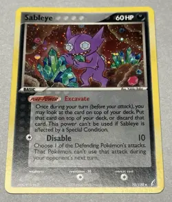Pokemon TCG Sableye 10/100 Crystal Guardians Holo Rare 2006 - Image 2
