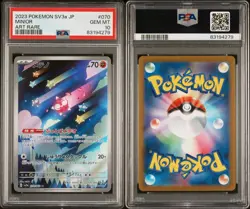 2023 Pokemon Japanese SV3a Minior #070 Art Rare PSA 10 - Image 3
