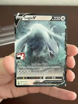 138/195 Lugia V Prize Pack Series Stamped Play Pokemon TCG Silver Tempest - NM! - Image 3
