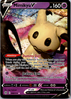 Mimikyu V - 068/172 Ultra Rare Brilliant Stars NM Pokemon TCG Holo Foil - Image 1