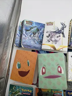 Lot Of 27 Pokemon Portfolio Binders 9 New The Rest Used Leather Charizard - Image 2