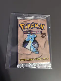 Pokemon Fossil Booster Pack Lapras, Factory-Sealed, WOTC 1999 Light Pack - Image 1