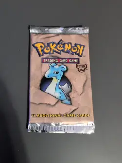 Pokemon Fossil Booster Pack Lapras, Factory-Sealed, WOTC 1999 Light Pack - Image 3