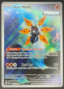 Iron Moth 187/182 Pokemon TCG SV04: Paradox Rift Illustration Rare Near Mint - Image 1