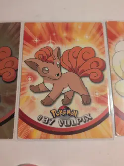Vulpix #37 & Ninetails #38 Topps Chrome 2000 Pokemon LP/MP - Image 3