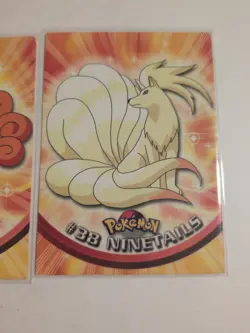 Vulpix #37 & Ninetails #38 Topps Chrome 2000 Pokemon LP/MP - Image 4