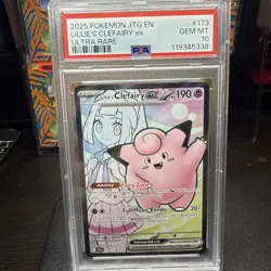Pokemon Lillie's Clefairy EX 173/159 Ultra Rare Full Art Journey Together PSA 10 - Image 1