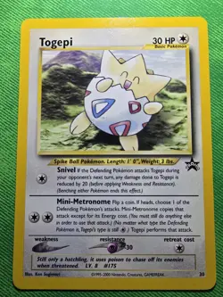 2000 POKEMON TCG WOTC BLACK STAR PROMO 30 TOGEPI NEAR MINT - Image 1