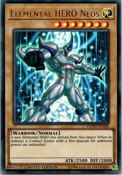 Yugioh Elemental HERO Neos DUPO-EN102 Limited Edition Ultra Rare NM - Image 1