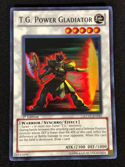 Yugioh T.G. Power Gladiator EXVC-EN041 1st Super (NM) - Image 1