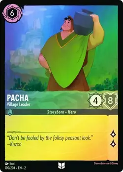 Pacha Village Leader 190/204 Cold Foil Rise of the Floodborn Holo Disney Lorcana - Image 1