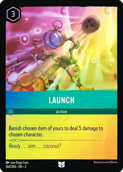 Disney Lorcana LAUNCH 164/204 Cold Foil Rise of the Floodborn HOLO Action - Image 1