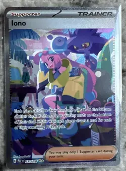 Pokemon Iono Paldean Fates Holo Card #237/091 Special Illustration Rare - Image 1