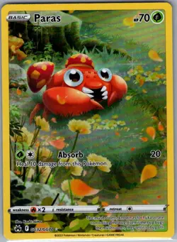 Paras GG32/GG70 Crown Zenith: Galarian Gallery - Pokemon Card - NM - Image 1