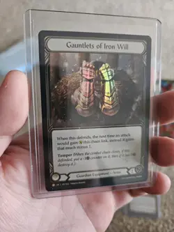 Fab Rainbow Foil Gauntlets of Iron Will Heavy Hitters Card #053 - Image 1