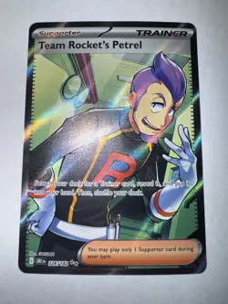 Team Rocket's Petrel 226/182 - Destined Rivals Full Art Trainer Holo Card NM/NM+ - Image 1