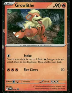 Pokemon Cards Growlithe 024 Scarlet & Violet Promo COSMOS Holo Promo NM - Image 1