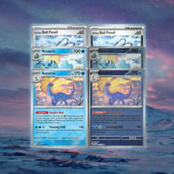 ❄ Amaura Aurorus | Sail Fossil Evolution Set NM | Ice Pokemon Cards - Image 1