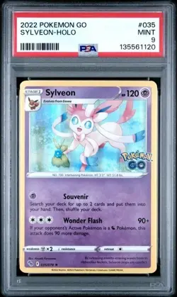 SYLVEON Holo #035 PSA 9 MINT • 2022 Pokemon GO Card - Image 1