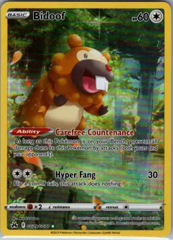 Bidoof GG29/GG70 Crown Zenith: Galarian Gallery - Pokemon Card - NM - Image 1