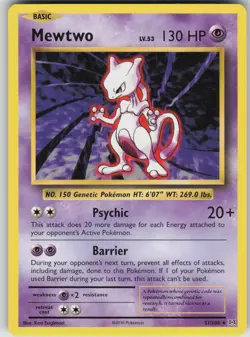 Pokemon TCG Mewtwo Rare XY - Evolutions 51/108 - Image 1