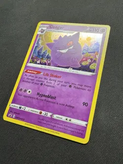 Gengar SWSH052 Sword & Shield Promo Card Holo Cosmos SWIRL Pin Collection - Image 2