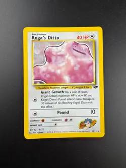 2000 Pokemon Gym Challenge Koga's Ditto Holo #10/132 NM - Image 1