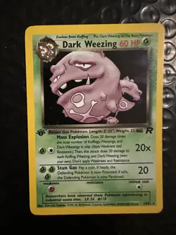 Pokemon TCG 1st Edition Dark Weezing 14/82 Team Rocket Non Holo Rare NM - Image 3