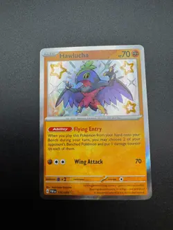Pokemon TCG - Hawlucha 175/091 - Baby Shiny Holo Rare Paldean Fates - NM - Image 1