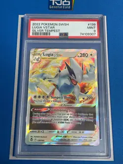 2022 Pokemon Silver Tempest Lugia VSTAR #139 PSA 9 MINT - Image 1