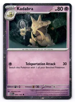 Kadabra NM Pokemon 151 Promo 064/165 Cosmos Holo Scarlet & Violet 151 - Image 1