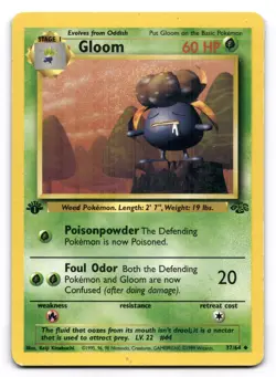 Gloom LP 37/64 1st Edition Jungle Pokemon Uncommon - Image 1