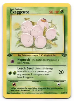 Exeggcute LP 52/64 1st Edition Jungle Pokemon Common - Image 1