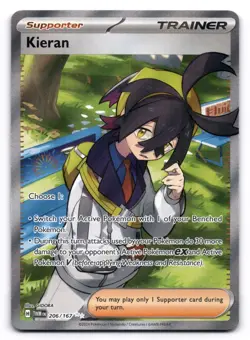 Kieran NM 206/167 Sv06: Twilight Masquerade Pokemon TCG Holo - Image 1