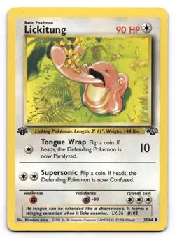 Lickitung MP 38/64 1st Edition Jungle Pokemon Uncommon - Image 1