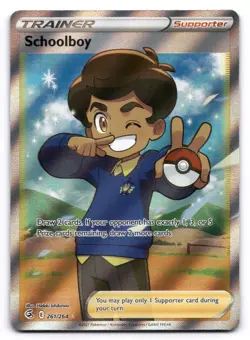 Schoolboy NM 261/264 Fusion Strike Pokemon TCG Holo - Image 1