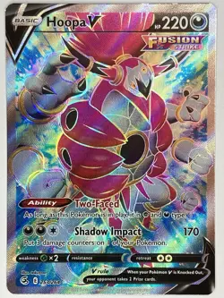 Hoopa V NM Full Art Fusion Strike 253/264 Pokemon TCG Holo - Image 1