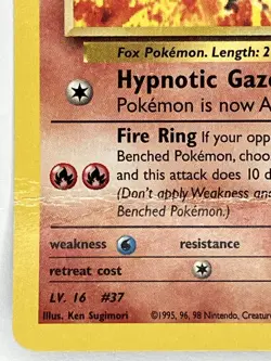 Brock's Vulpix HP DMG W Stamp 37/132 Gym Challlenge WOTC Promo Pokemon TCG Reg - Image 5