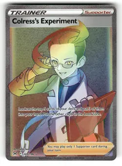 Colress's Experiment NM 205/196 Holo Lost Origin Pokemon Rainbow Rare - Image 1