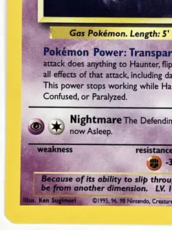 Haunter LP 6/62 Unlimited Fossil Pokemon TCG Holo - Image 5