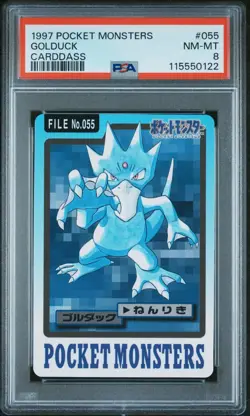 PSA 8 Golduck 055 Carddass Pokemon Card Vending 1997 Pocket Monsters - Image 1